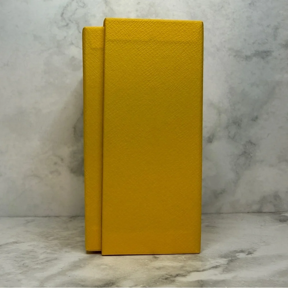 Authentic Swarovski Yellow Rectangular Jewelry Box with Outer Sleeve – Empty